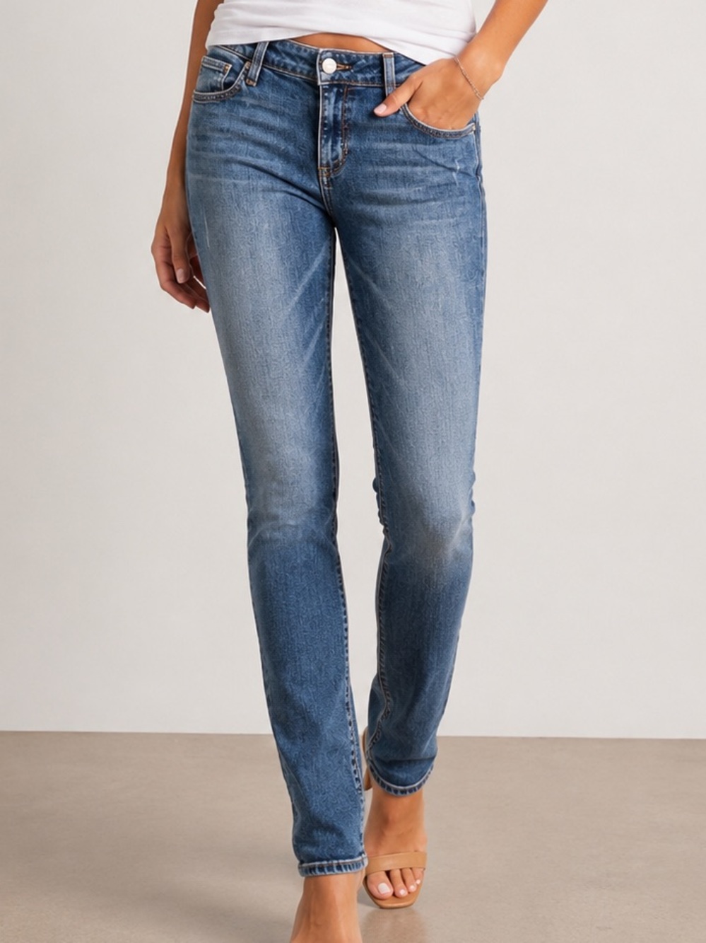 PAIGE Jimmy Jimmy Skinny Jeans Women’s 28 Low Rise Stretch Blue Denim